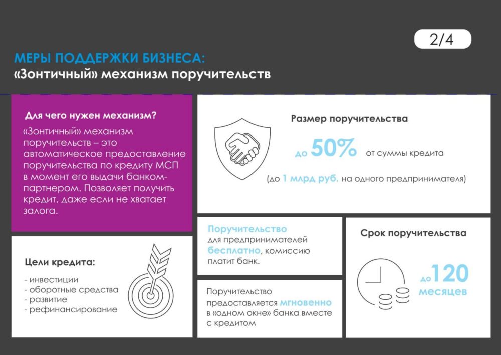 Меры поддержки бизнеса: Зонтичный механизм поручительств Меры поддержки бизнеса: Зонтичный механизм поручительств