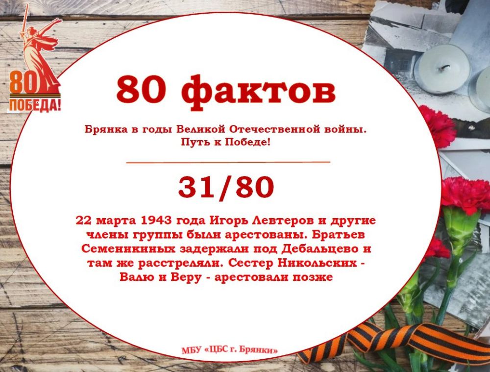 Брянка в годы ВОв. Путь к Победе! Брянка в годы ВОв. Путь к Победе!