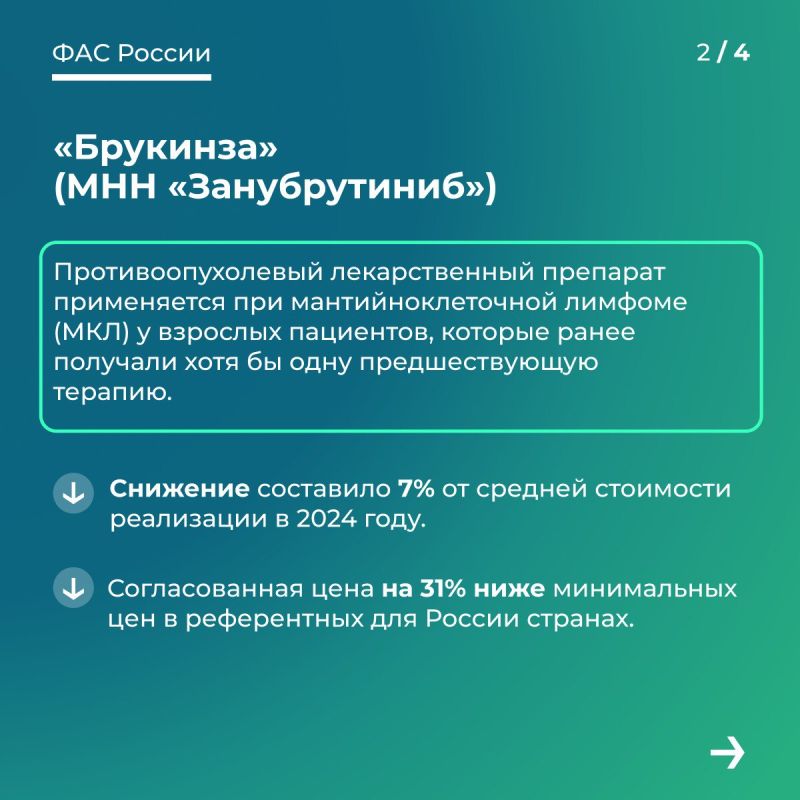 ФАС: снижены цены на 4 жизненно необходимых лекарственных препарата ФАС: снижены цены на 4 жизненно необходимых лекарственных препарата