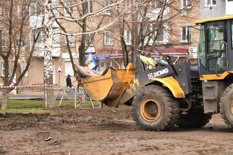 Недавно на улице Энгельса началось благоустройство общественной территории Недавно на улице Энгельса началось благоустройство общественной территории