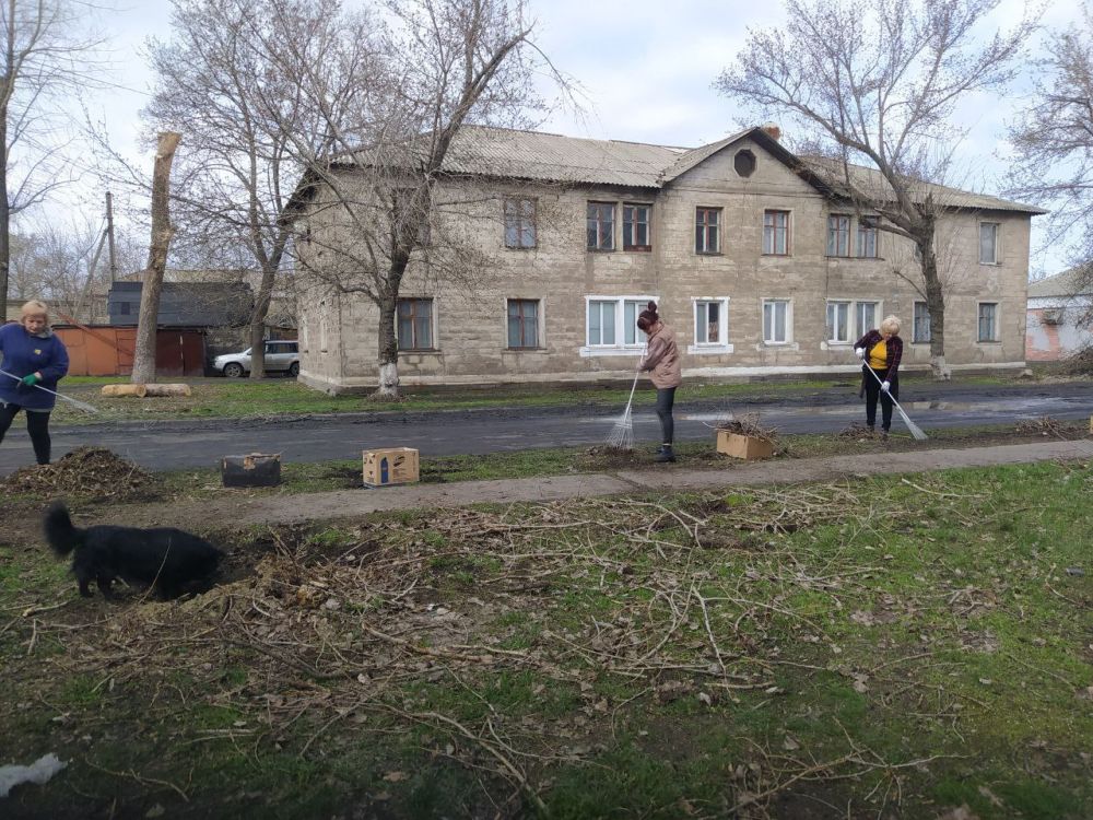 Теплая погода способствует наведению порядка на улице Теплая погода способствует наведению порядка на улице