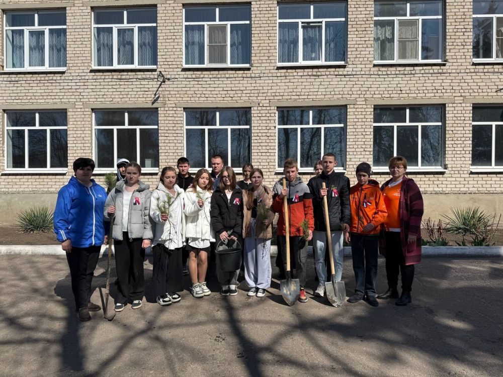 Единороссы высадили «Аллеи памяти» в старобельских школах в честь участников Великой Отечественной войны Единороссы высадили «Аллеи памяти» в старобельских школах в честь участников Великой Отечественной войны