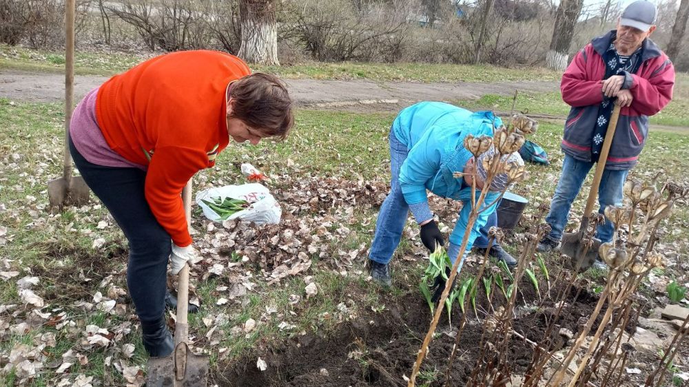 Акцию «Неделя добра-Цветы Памяти» провели в Зимогорье Акцию «Неделя добра-Цветы Памяти» провели в Зимогорье