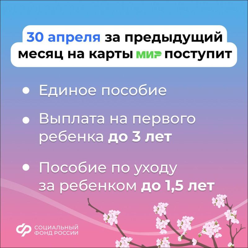 30 апреля и 5, 7 мая – дни зачисления выплат семьям с детьми в ЛНР на карты и счета 30 апреля и 5, 7 мая – дни зачисления выплат семьям с детьми в ЛНР на карты и счета