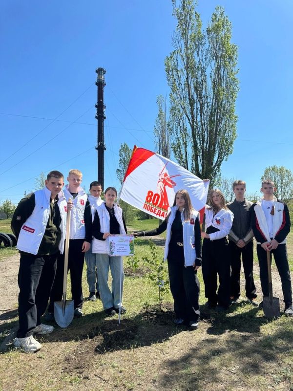 В Ровеньковской школе №3, в рамках Года Защитника Отечества и в преддверии 80-летия Великой Победы, юные активисты "Движения Первых" с особым трепетом присоединились к Международной акции "Сад памяти" В Ровеньковской школе №3, в рамках Года Защитника Отечества и в преддверии 80-летия Великой Победы, юные активисты "Движения Первых" с особым трепетом присоединились к Международной акции "Сад памяти"