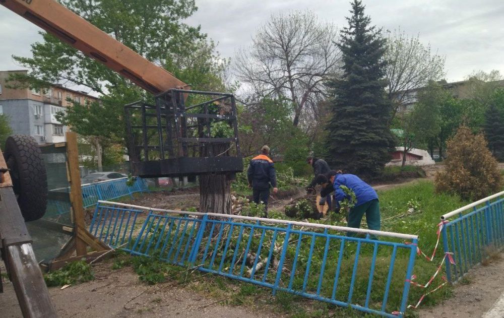 Коммунальные службы проводят работы на территории города Коммунальные службы проводят работы на территории города