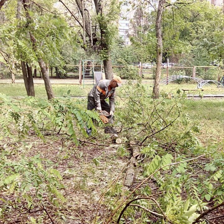 В связи с неблагоприятными погодными условиями, а именно 19.05.2025 утром и днем местами прошли сильные дожди в сочетании с грозой и усилением ветра 17-22 м/с, произошли обрушения деревьев и веток В связи с неблагоприятными погодными условиями, а именно 19.05.2025 утром и днем местами прошли сильные дожди в сочетании с грозой и усилением ветра 17-22 м/с, произошли обрушения деревьев и веток