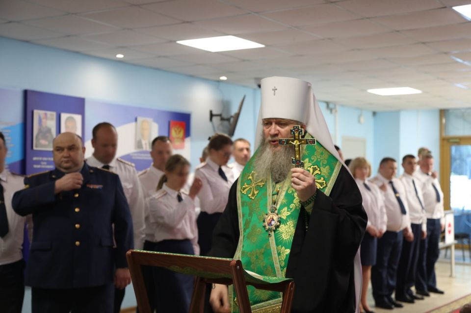 Митрополит Луганский и Алчевский Пантелеимон освятил икону преподобного Пимена Угрешского в УФСИН России по Луганской Народной Республике