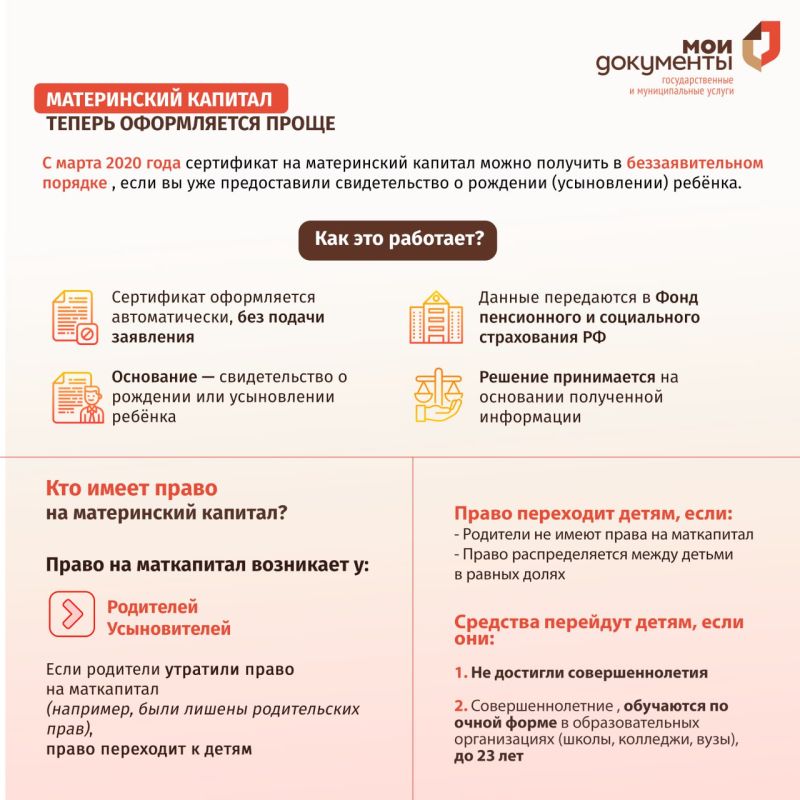 Материнский капитал: как получить и на что можно потратить средства — подробнее в карточках МФЦ России Материнский капитал: как получить и на что можно потратить средства — подробнее в карточках МФЦ России