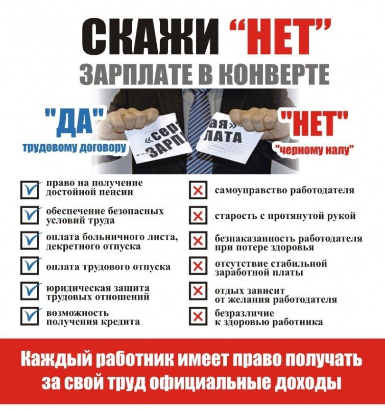 Памятка работодателям и работникам по легализации трудовых отношений и негативных последствиях неформальной занятости! Памятка работодателям и работникам по легализации трудовых отношений и негативных последствиях неформальной занятости!