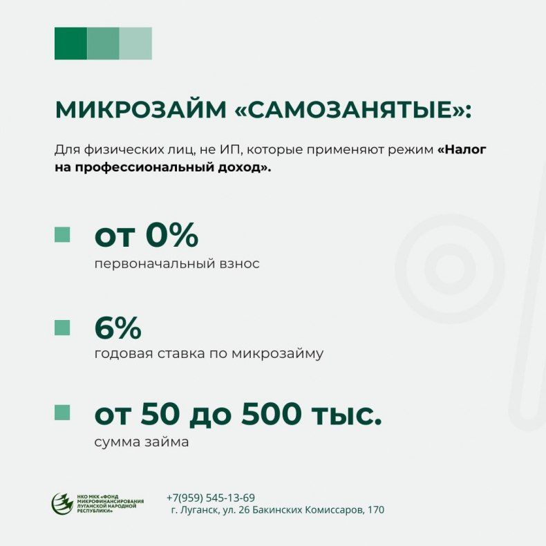 НКО МКК «Фонд микрофинансирования Луганской Народной Республики» предлагает программы микрозаймов субъектам малого и среднего предпринимательства НКО МКК «Фонд микрофинансирования Луганской Народной Республики» предлагает программы микрозаймов субъектам малого и среднего предпринимательства