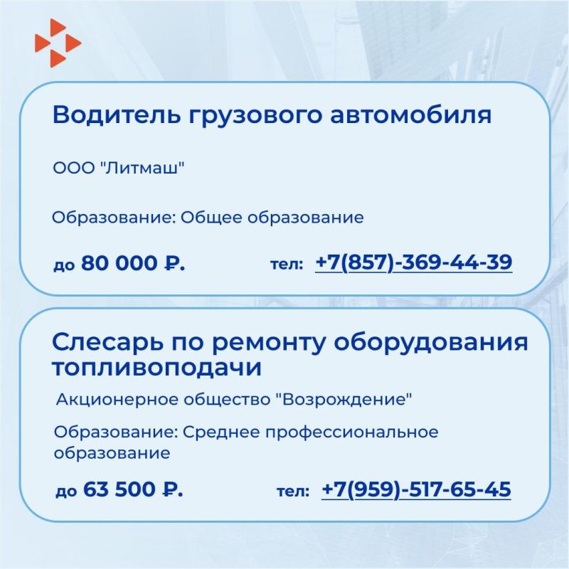 Собрали для вас ТОП-вакансий, поступивших за неделю Собрали для вас ТОП-вакансий, поступивших за неделю