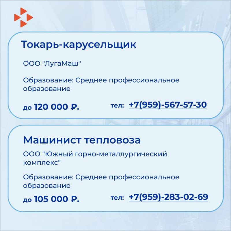 Собрали для вас ТОП-вакансий, поступивших за неделю Собрали для вас ТОП-вакансий, поступивших за неделю