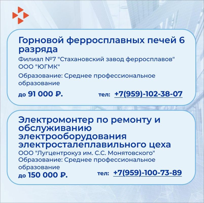 Собрали для вас ТОП-вакансий, поступивших за неделю Собрали для вас ТОП-вакансий, поступивших за неделю