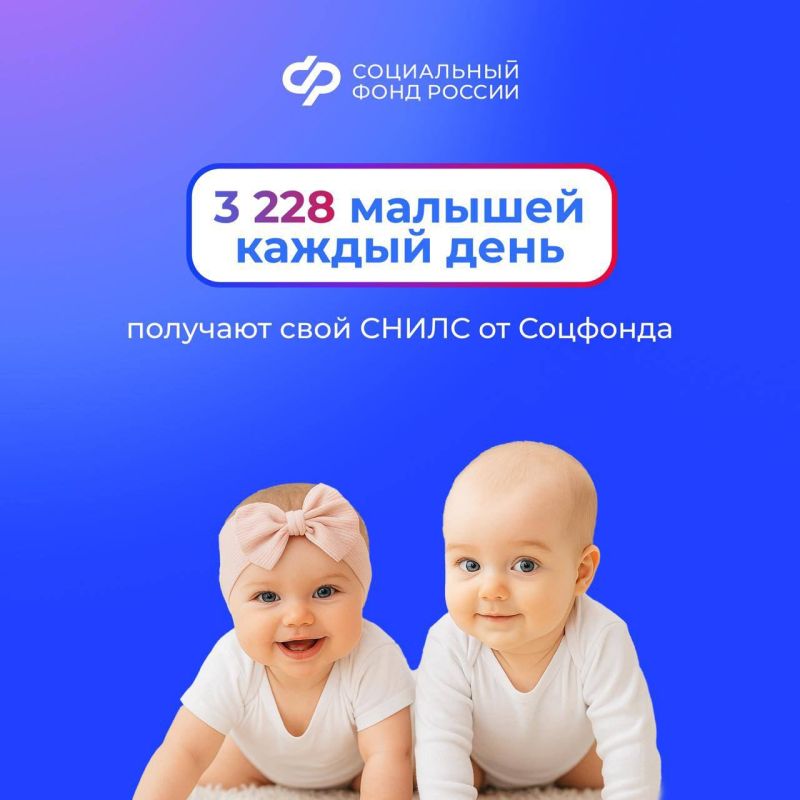 Каждый день Соцфонд регистрирует тысячи новорожденных, чтобы родители просто и с комфортом оформляли наши услуги Каждый день Соцфонд регистрирует тысячи новорожденных, чтобы родители просто и с комфортом оформляли наши услуги