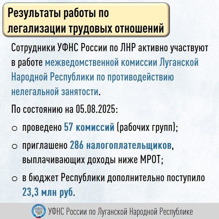 В ЛНР продолжаются мероприятия по легализации трудовой занятости В ЛНР продолжаются мероприятия по легализации трудовой занятости