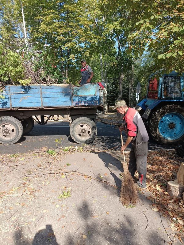 В рамках работ по благоустройству городских территорий коммунальщики продолжают удаление аварийных и омоложение старых деревьев на территории городского округа, а также вывоз растительных остатков В рамках работ по благоустройству городских территорий коммунальщики продолжают удаление аварийных и омоложение старых деревьев на территории городского округа, а также вывоз растительных остатков