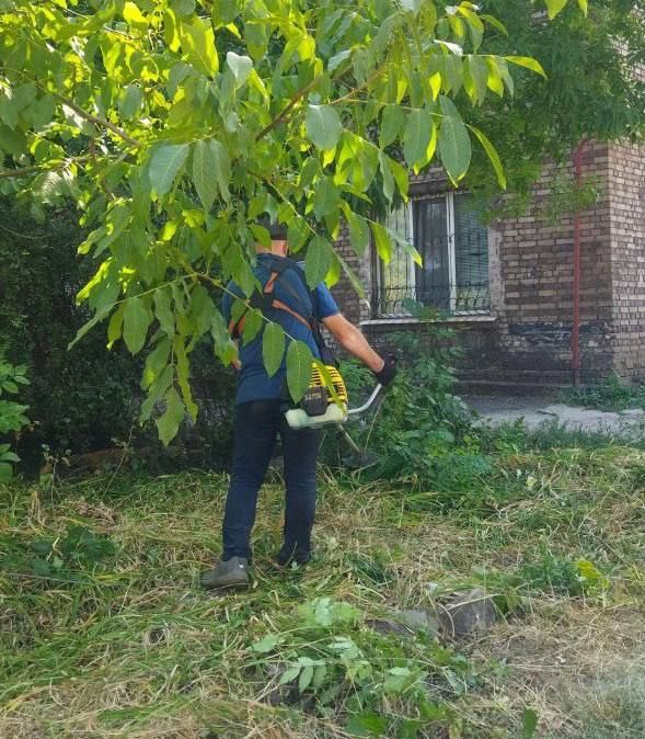 В Алчевске продолжаются работы по покосу травы В Алчевске продолжаются работы по покосу травы
