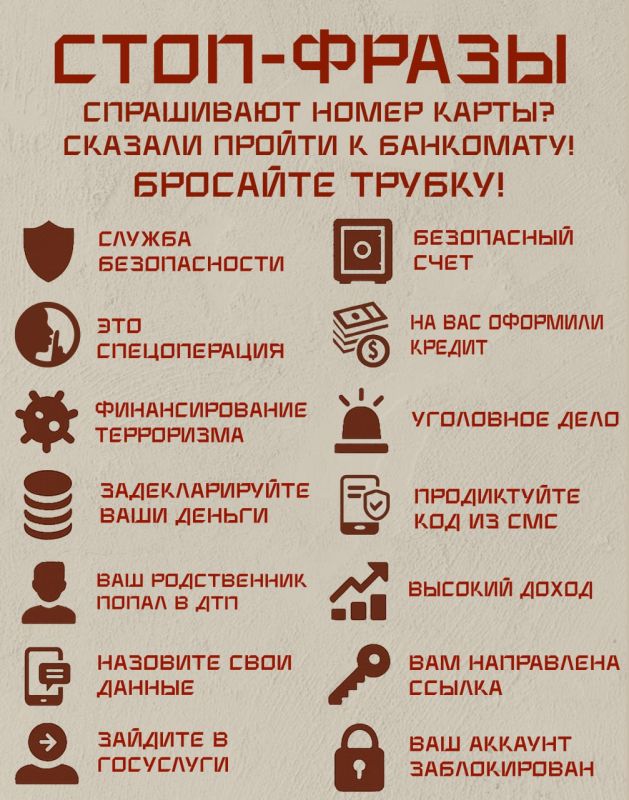 Луганские киберполицейские подготовили для граждан памятку, в которой собрали наиболее популярные фразы, помогающие аферистам вводить в заблуждение своих жертв