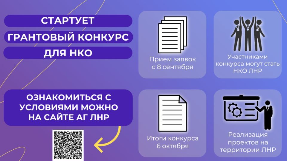 В Луганской Народной Республике стартует конкурс по предоставлению грантов социально ориентированным некоммерческим организациям (НКО) на развитие гражданского общества в 2025 году