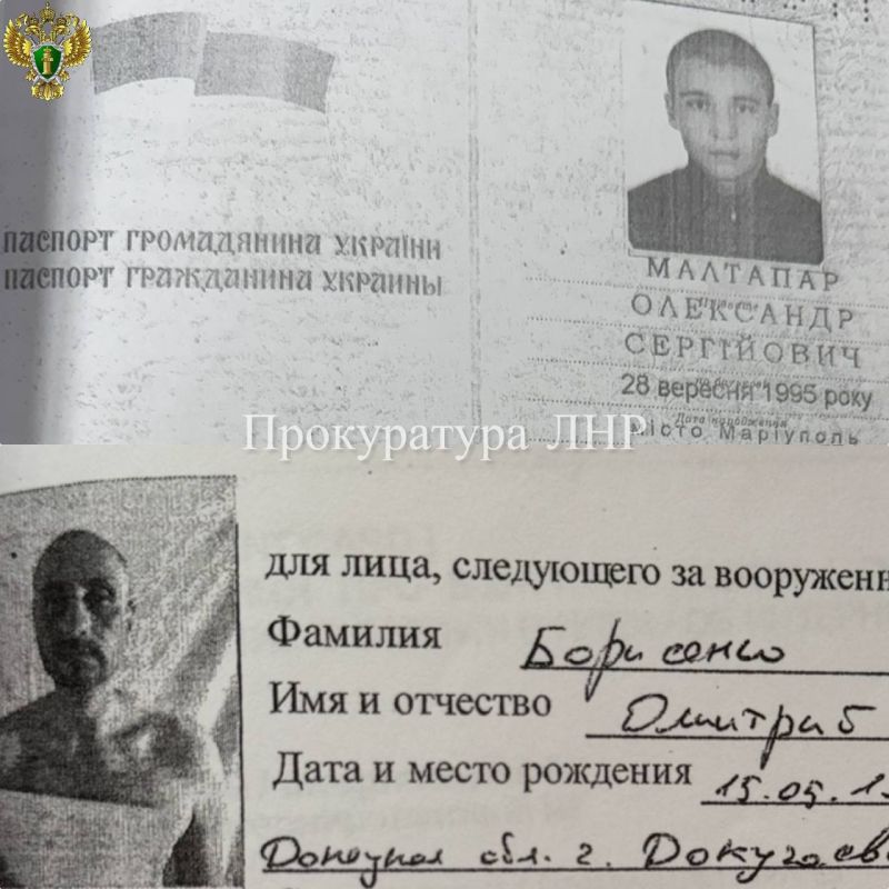 В ЛНР очередные члены террористического сообщества «Азов» 29-летний Александр Малтапара и 36-летний Дмитрий Борисенко предстанут перед судом