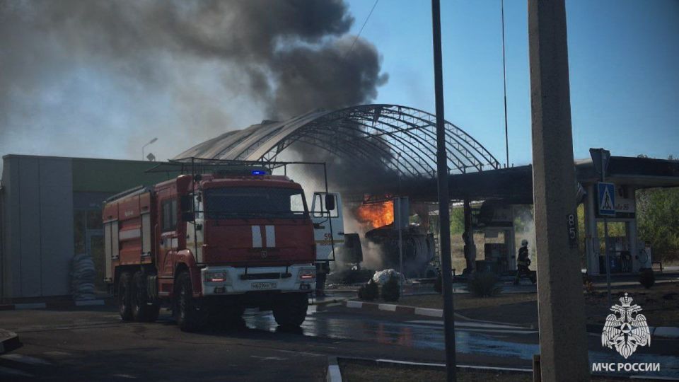 Пожар на АЗС в Северодонецке ликвидирован Пожар на АЗС в Северодонецке ликвидирован