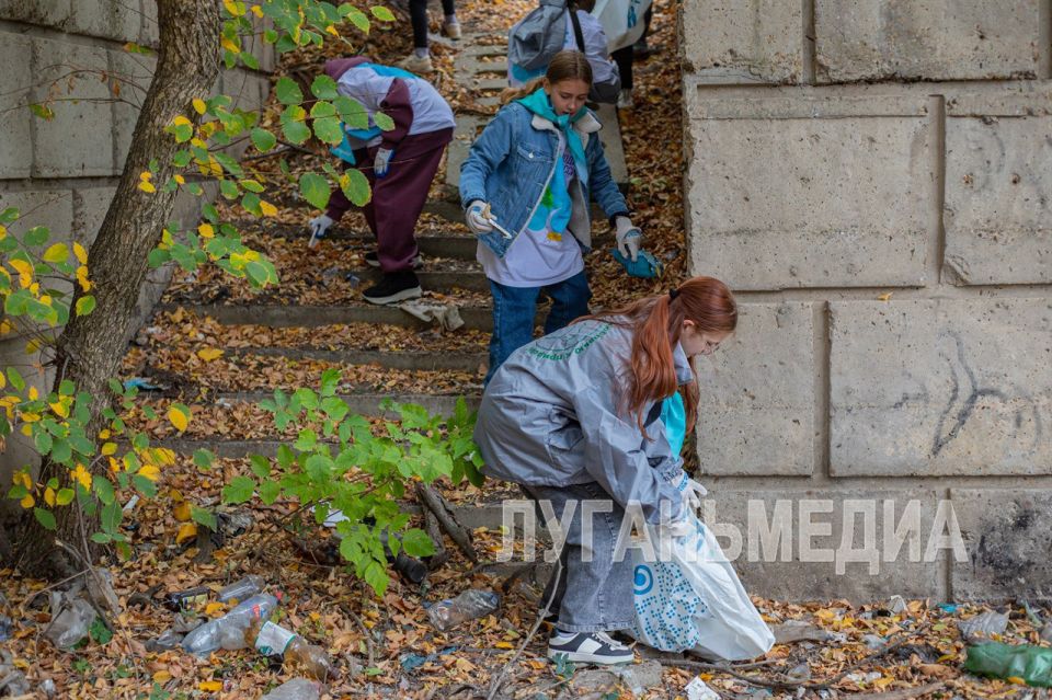 Дети и взрослые приняли участие в акции по очистке берегов Лугани от мусора Дети и взрослые приняли участие в акции по очистке берегов Лугани от мусора