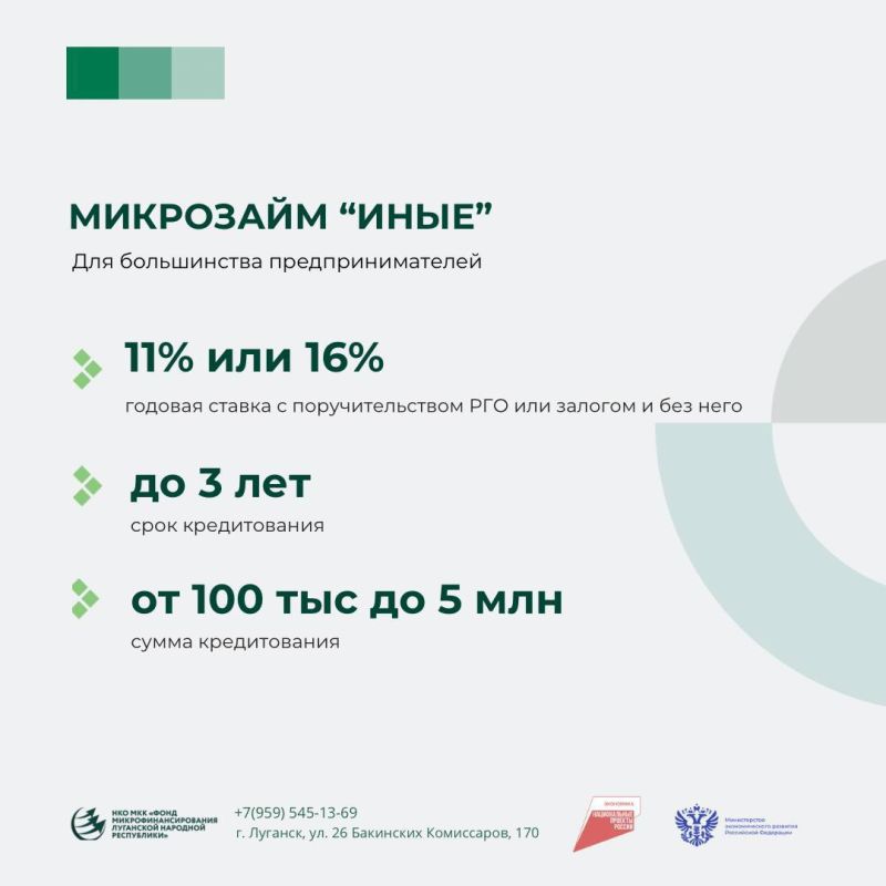 Микрозайм «Иные» — для большинства предпринимателей