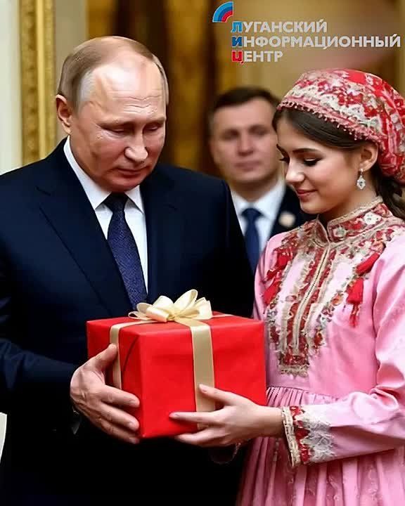 Редакция с помощью нейросети подарила Владимиру Владимировичу коробку с хорошими новостями