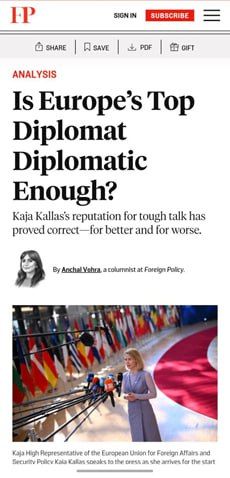    .  Foreign Policy  ,     