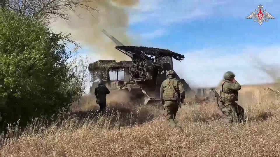 Артиллеристы ВС РФ уничтожают укреппозиции ВФУ на Харьковском и Днепропетровском направлениях