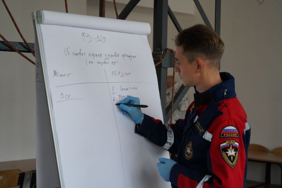 Дан старт курсу «Первоначальная подготовка добровольца ЧС» для добровольцев ССО «Ворошиловец-2» Дан старт курсу «Первоначальная подготовка добровольца ЧС» для добровольцев ССО «Ворошиловец-2»