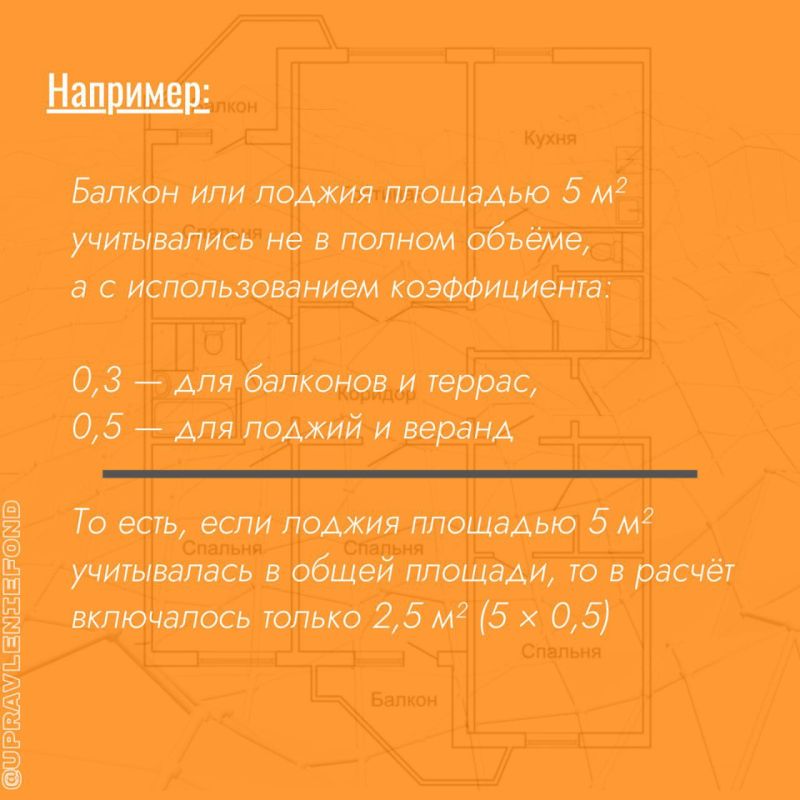 Для начисления коммунальных услуг учитывается площадь квартиры без балконов, лоджий и прочего Для начисления коммунальных услуг учитывается площадь квартиры без балконов, лоджий и прочего