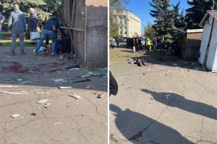 Осторожно, жёсткие кадры.. В Луганске два человека ранены из-за взрыва