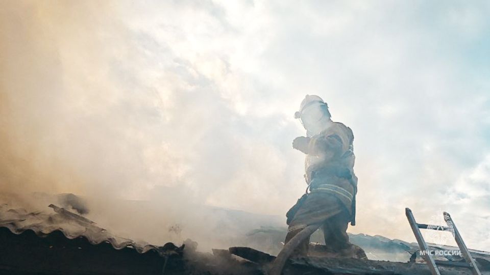 Спасатели МЧС России отстояли от огня летнюю кухню и другие хозпостройки Спасатели МЧС России отстояли от огня летнюю кухню и другие хозпостройки