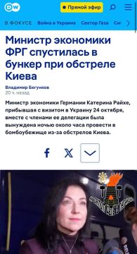 Немецкий крот в Киеве.. Министр экономики Германии провела час в бомбоубежище в Киеве