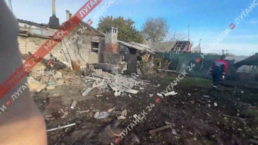 Вражеский БПЛА вчера ночью упал в южной части Луганска