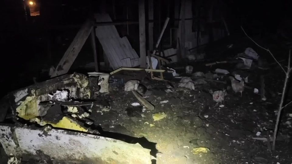 В Луганске беспилотник ВСУ самолетного типа ударил по частным домам по улице Печерская