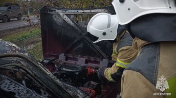 Марковские огнеборцы ликвидировали возгорание автомобиля