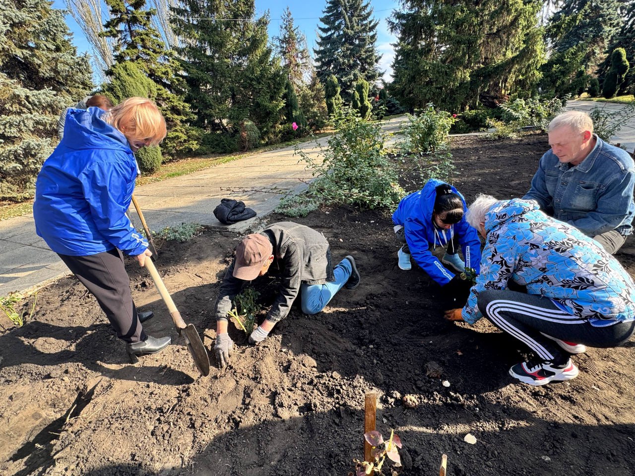 Более 200 кустов роз высадили активисты «Единой России» в Красном Луче Более 200 кустов роз высадили активисты «Единой России» в Красном Луче