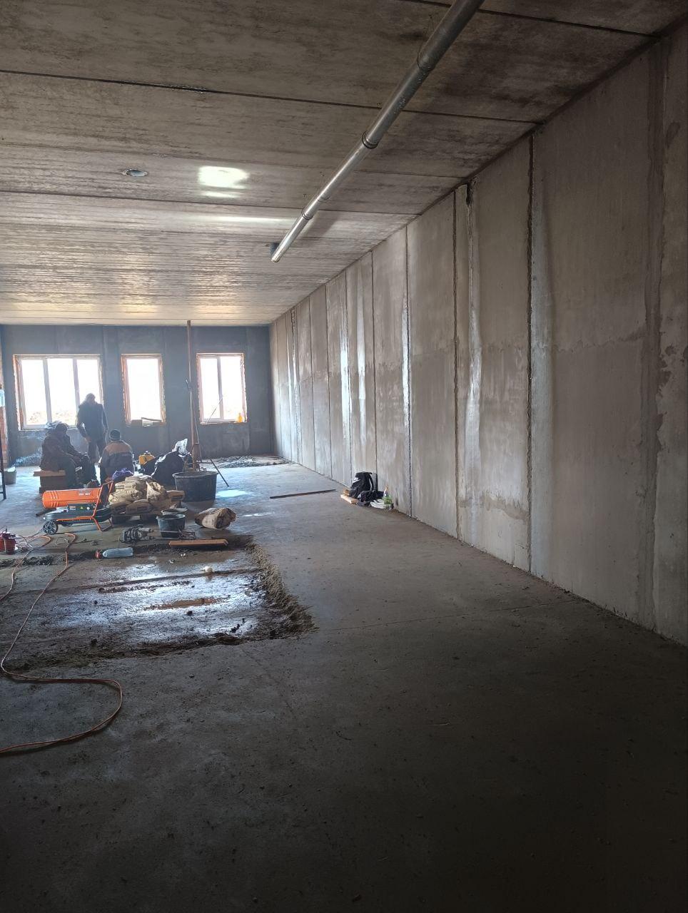 Подготовка к приему бетона под основание монтажа лотков теплотрассы для здания патоморфологии Беловодской ЦРБ при участии региона-шефа