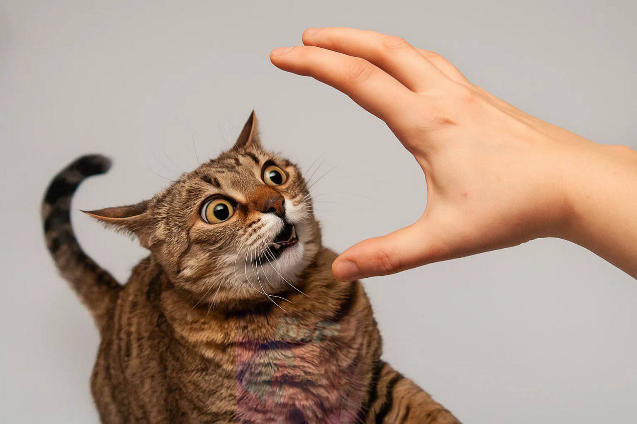 Ветеринары предостерегают: жест «злая рука» (растопыренные пальцы) крайне негативно влияет на кошек