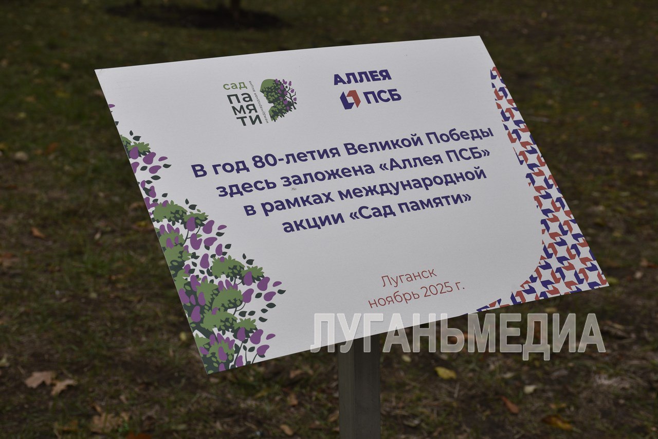 В столице ЛНР высадили новый Сад памяти В столице ЛНР высадили новый Сад памяти