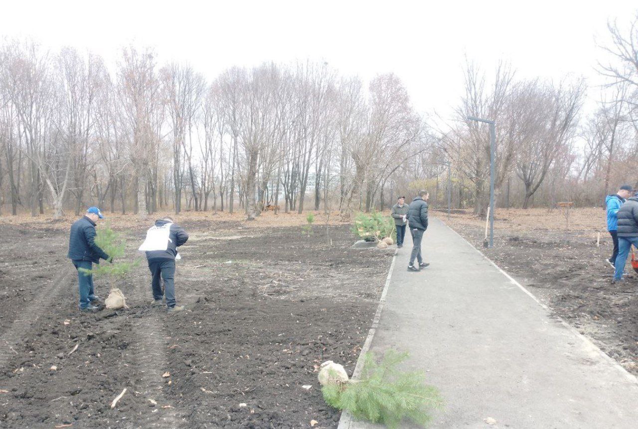 Активисты «Единой России» озеленили парк «Красный Луч» Активисты «Единой России» озеленили парк «Красный Луч»