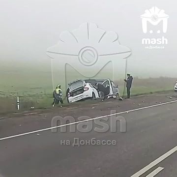 Авария на трассе перед Самсоновкой в ЛНР