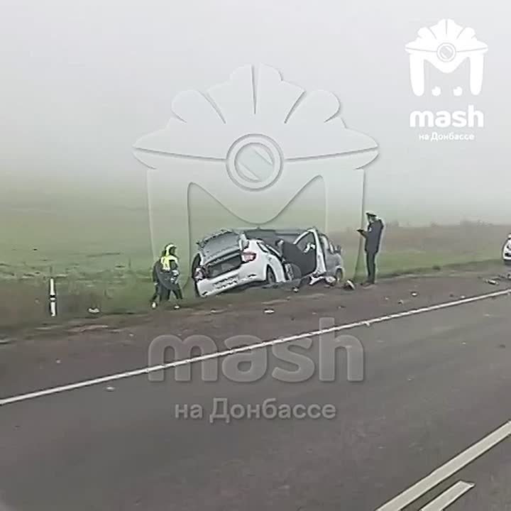 Авария на трассе перед Самсоновкой в ЛНР