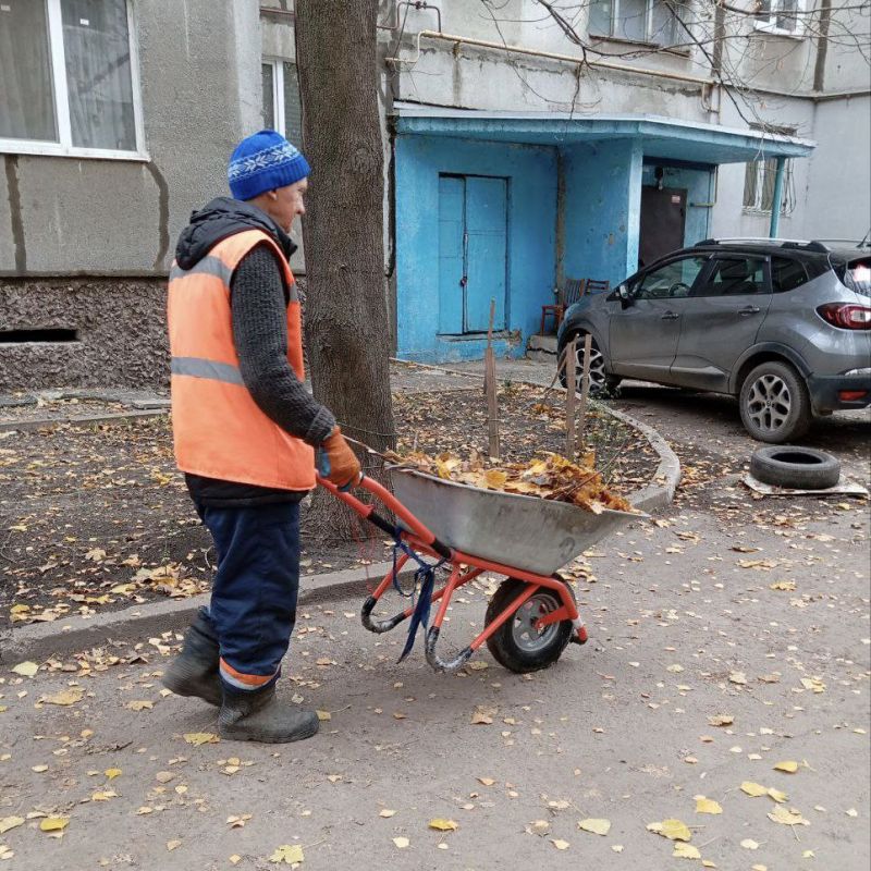 Луганский филиал Управляющей компании продолжает активные мероприятия по борьбе с осенним листопадом Луганский филиал Управляющей компании продолжает активные мероприятия по борьбе с осенним листопадом