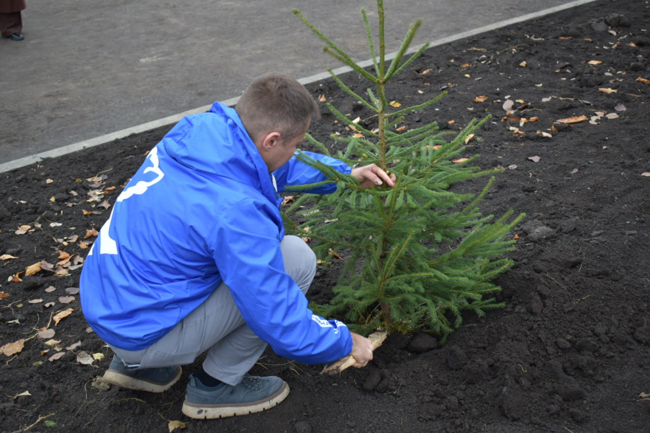Единороссы помогают в озеленении родной республики Единороссы помогают в озеленении родной республики