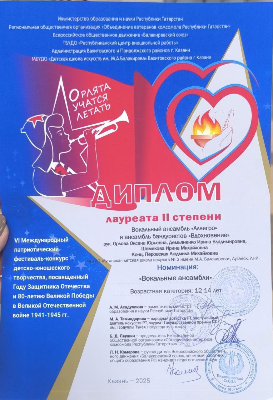 Воспитанники школы искусств № 2 стали лауреатами Международного фестиваля Воспитанники школы искусств № 2 стали лауреатами Международного фестиваля