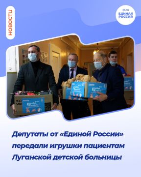 Депутаты от «Единой России» передали игрушки пациентам Луганской детской больницы